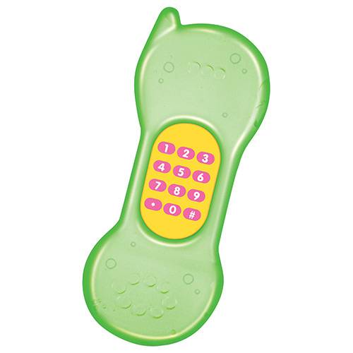 Tamanhos, Medidas e Dimensões do produto Mordedor Telefone Verde com Amarelo - Dican