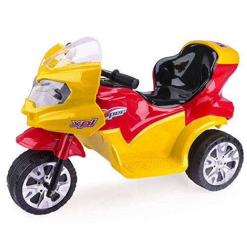 Tamanhos, Medidas e Dimensões do produto Moto Elétrica Infantil 252 Viper Amarelo e Vermelho 6V - Homeplay