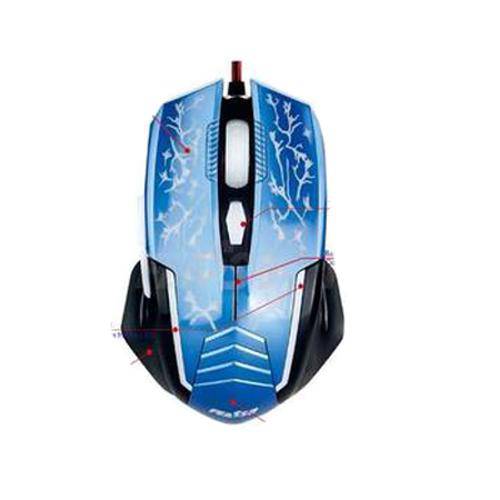 Tamanhos, Medidas e Dimensões do produto Mouse Gamer Óptico 2400DPI FAMO17 Azul USB