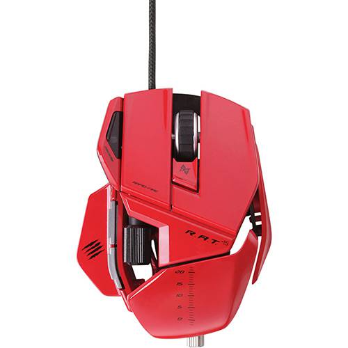 Tamanhos, Medidas e Dimensões do produto Mouse Gamer RAT 5 Mad Catz 5600 Dpi Vermelho