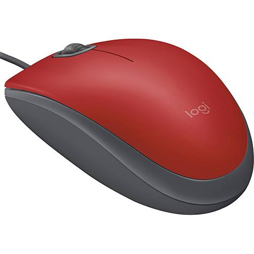 Tamanhos, Medidas e Dimensões do produto Mouse Logitech Silent M110 Vermelho 1000dpi