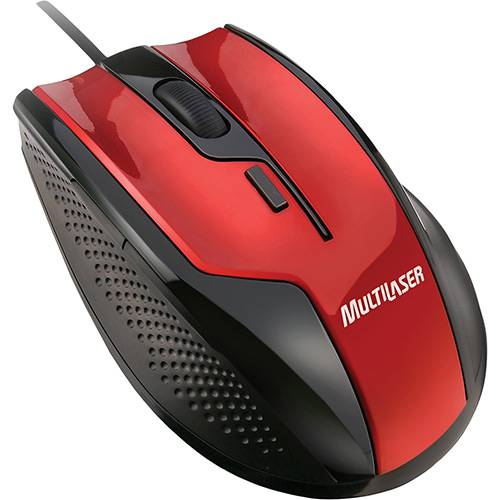 Tamanhos, Medidas e Dimensões do produto Mouse Multilaser Profissional Gamer Fire 6 Botões Vermelho/Preto USB