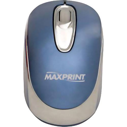 Tamanhos, Medidas e Dimensões do produto Mouse Óptico Colorido USB Azul/Prata - Maxprint