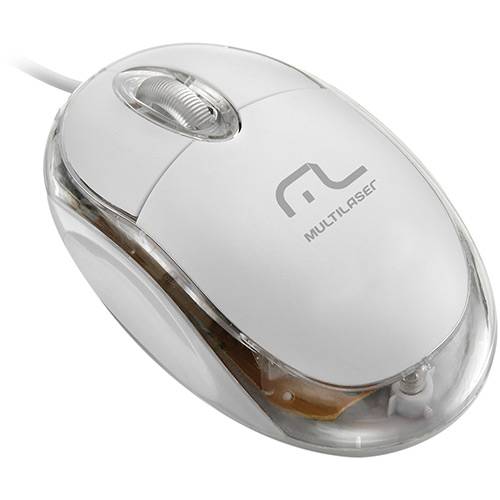 Tamanhos, Medidas e Dimensões do produto Mouse Óptico Gelo C/ Conexão USB - Multilaser