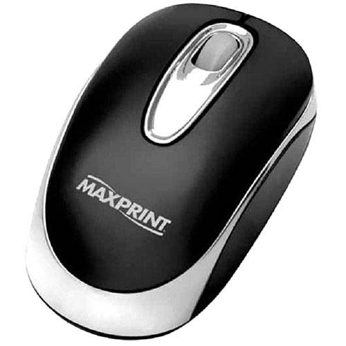 Tamanhos, Medidas e Dimensões do produto Mouse Óptico USB Preto/Prata - Maxprint