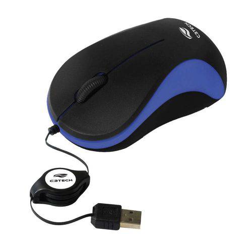 Tamanhos, Medidas e Dimensões do produto Mouse Retrátil C3 Tech Ms-10bl Azul