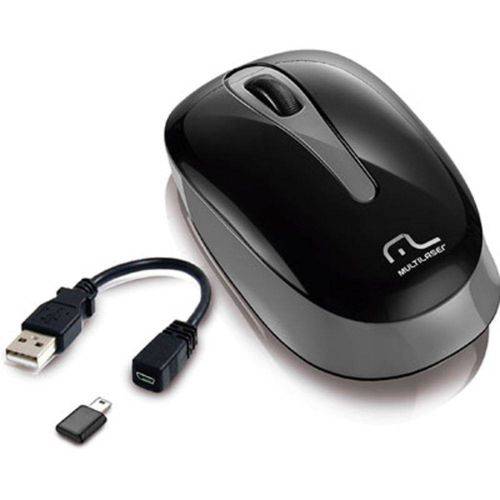 Tamanhos, Medidas e Dimensões do produto Mouse Sem Fio 2.4ghz para Tablet 200dpi USB MO200 Multilaser