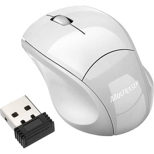 Tamanhos, Medidas e Dimensões do produto Mouse Sem Fio Multilaser 2.4 Ghz Mini Fit Ice Piano Nano USB
