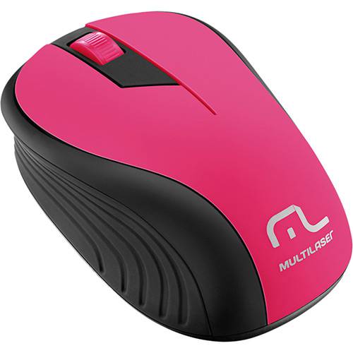 Tamanhos, Medidas e Dimensões do produto Mouse Sem Fio Preto e Rosa USB - Multilaser
