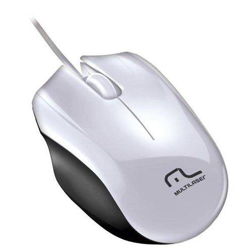 Tamanhos, Medidas e Dimensões do produto Mouse Sport Usb Branco - MO217 - Multilaser