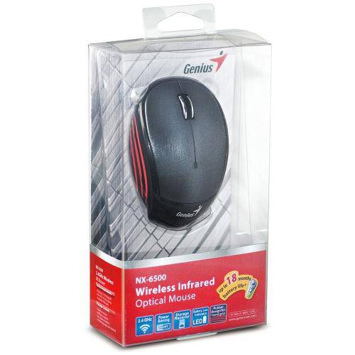 Tamanhos, Medidas e Dimensões do produto Mouse Wireless Genius Nx-6500 Usb Infravermelho 1200 Dpi