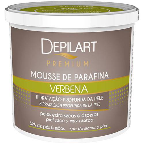 Tamanhos, Medidas e Dimensões do produto Mousse de Parafina Premium Verbena 300g - Depilart
