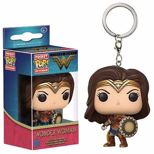 Tamanhos, Medidas e Dimensões do produto Mulher Maravilha Chaveiro Mini FunkoPop Keychain