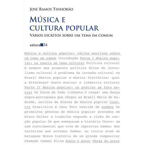 Tamanhos, Medidas e Dimensões do produto Musica e Cultura Popular - Editora 34