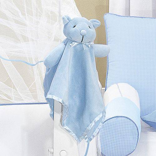 Tamanhos, Medidas e Dimensões do produto Naninha de Bebê Urso Soneca Azul 100% Algodão
