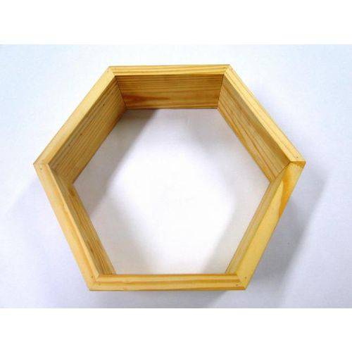 Tamanhos, Medidas e Dimensões do produto Nicho Rustico Colmeia Hexagonal 25x9,5cm Várias Cores