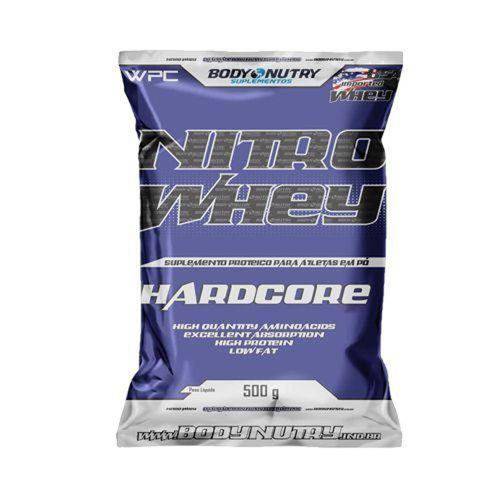 Tamanhos, Medidas e Dimensões do produto Nitro Whey Hardcore - 500g Refil Morango - Body Nutry