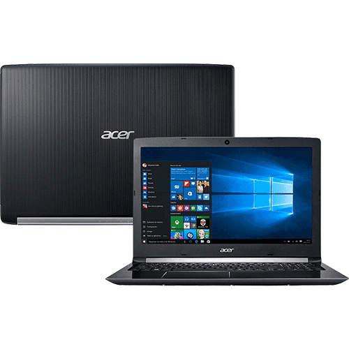 Tamanhos, Medidas e Dimensões do produto Notebook Acer A515-51G-58VH Intel Core I5 8GB (GeForce 940MX com 2GB) 1TB Tela LED 15.6" Windows 10 - Preto