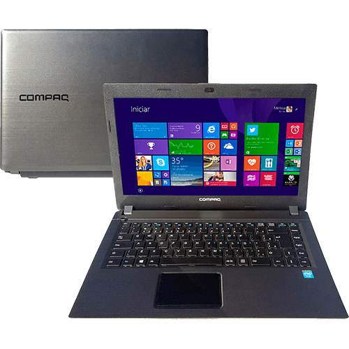 Tamanhos, Medidas e Dimensões do produto Notebook Compaq Presario Intel Celeron Dual Core 4GB 500GB Tela LED HD 14" Windows 8.1 - Chumbo