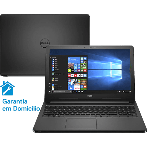 Tamanhos, Medidas e Dimensões do produto Notebook Dell Inspiron I15-5566-A10P Intel Core I3 4GB 1TB Tela LED 15.6" Windows 10 - Preto