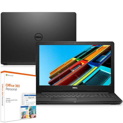 Tamanhos, Medidas e Dimensões do produto Notebook Dell Inspiron I15-3567-m15f 7ª Geração Intel Core I3 4gb 1tb 15.6" Windows 10 Mcafee Preto Office 365