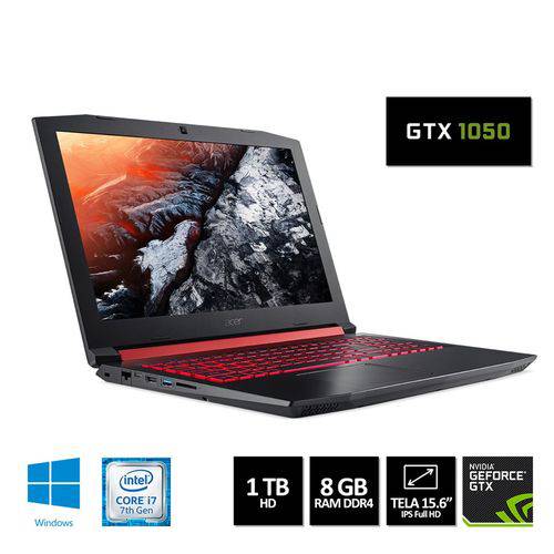 Tamanhos, Medidas e Dimensões do produto Notebook Gamer Acer Aspire Nitro AN515-51-77FH Core I7 8GB RAM 1TB HD 15.6" FHD GeForce GTX 1050 4GB