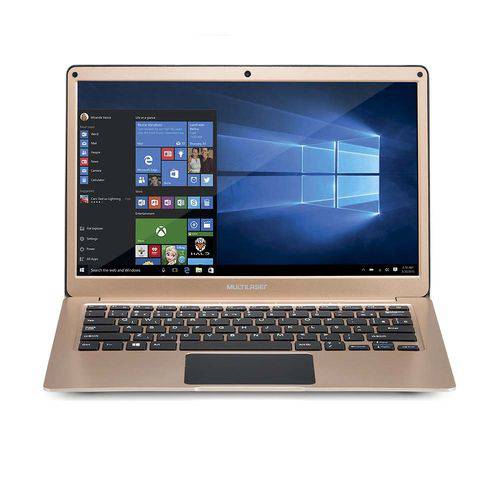 Tamanhos, Medidas e Dimensões do produto Notebook Legacy Air Intel Dual Core Windows 10 4GB Tela Full HD 13.3 Pol. Dourado Multilaser - PC206
