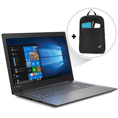 Tamanhos, Medidas e Dimensões do produto Notebook Lenovo B330 I3-7020u 4gb 500gb Tela 15.6` Win10 Preto + Mochila Lenovo Thinkpad Basic