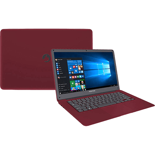 Tamanhos, Medidas e Dimensões do produto Notebook Positivo Motion Q232A Intel Atom Quad Core 2GB 32GB SSD Tela LCD 14" Windows 10 - Vermelho