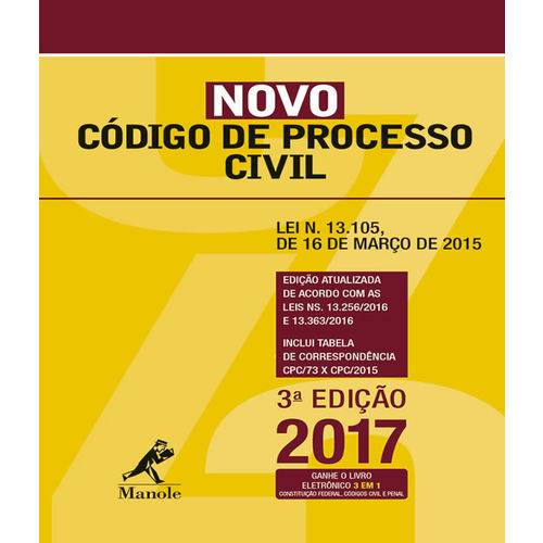 Tamanhos, Medidas e Dimensões do produto Novo Codigo de Processo Civil - 03 Ed
