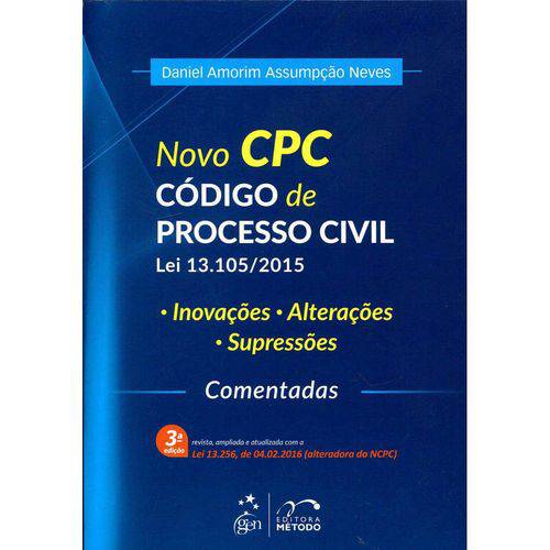 Tamanhos, Medidas e Dimensões do produto Novo Cpc - Código de Processo Civil Lei 13.105/2015
