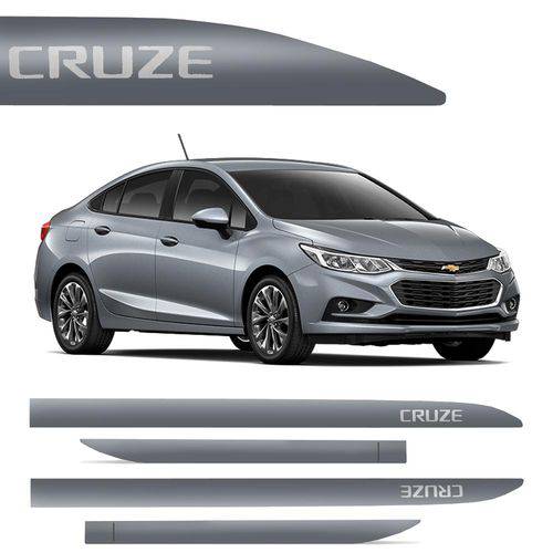 Tamanhos, Medidas e Dimensões do produto Novo Friso Lateral Slim Chevrolet Cruze 2017 Cinza Satin