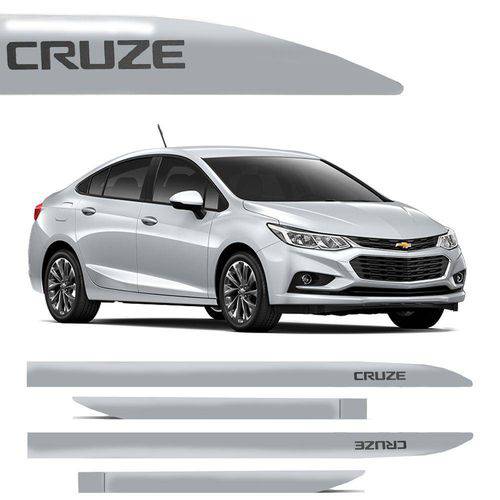 Tamanhos, Medidas e Dimensões do produto Novo Friso Lateral Slim Chevrolet Cruze 2017 Prata Switchblade