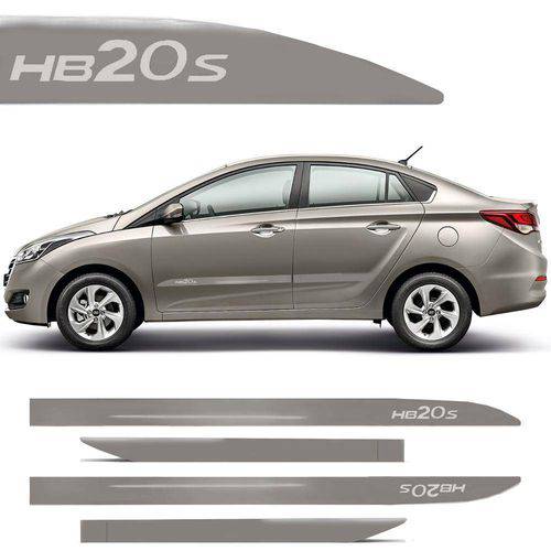 Tamanhos, Medidas e Dimensões do produto Novo Friso Lateral Slim Hyundai Hb20s Prata Sand