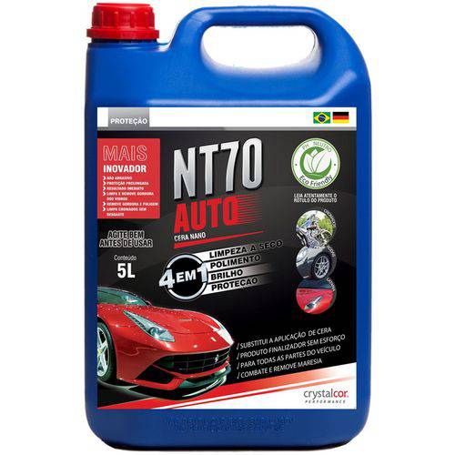 Tamanhos, Medidas e Dimensões do produto Nt70 Auto Limpeza a Seco Polimento Brilho e Proteção 5 Litros - Performance Eco
