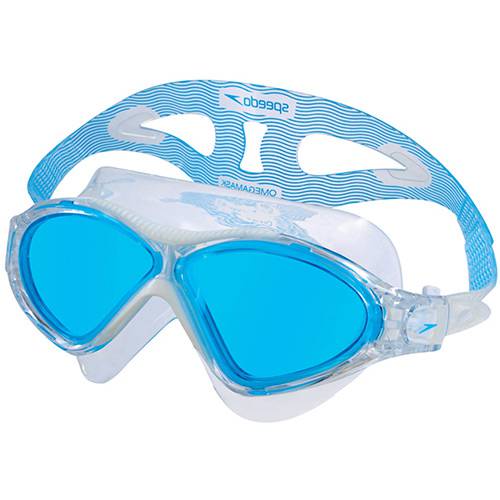 Tamanhos, Medidas e Dimensões do produto Óculos de Natação Speedo Omega Branco Azul