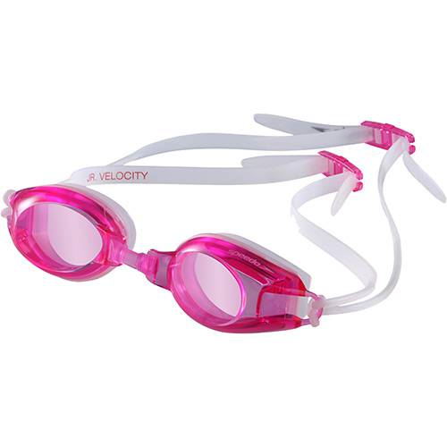 Tamanhos, Medidas e Dimensões do produto Óculos Junior Velocity - Transparente/Rosa - Speedo