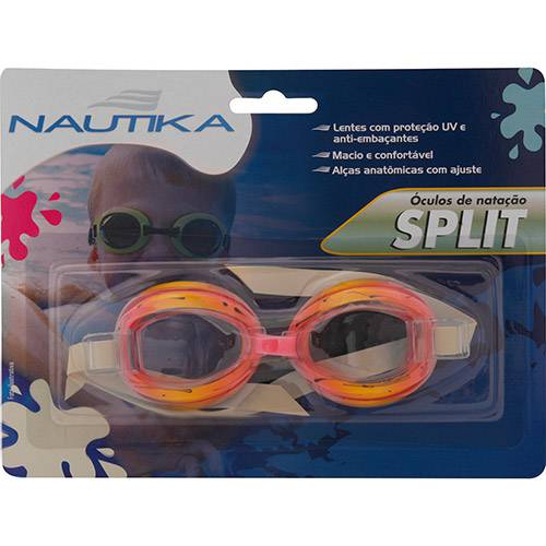 Tamanhos, Medidas e Dimensões do produto Óculos para Natação Split Rosa/Amarelo - Nautika