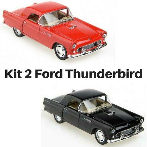 Tamanhos, Medidas e Dimensões do produto Oferta 2 Ford 1955 Thunderbird de Ferro Coleção Inesquecível Escala 1/36