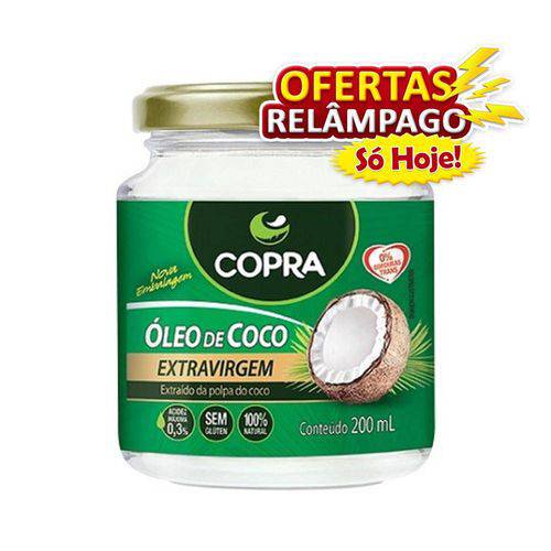 Tamanhos, Medidas e Dimensões do produto Óleo de Coco Extra Virgem 200ml - Copra