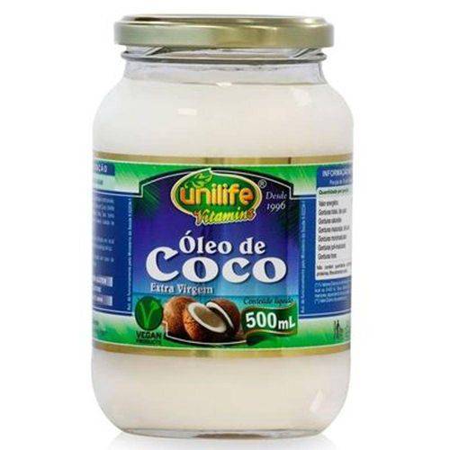 Tamanhos, Medidas e Dimensões do produto Óleo de Coco Extra Virgem 500ml Unilife