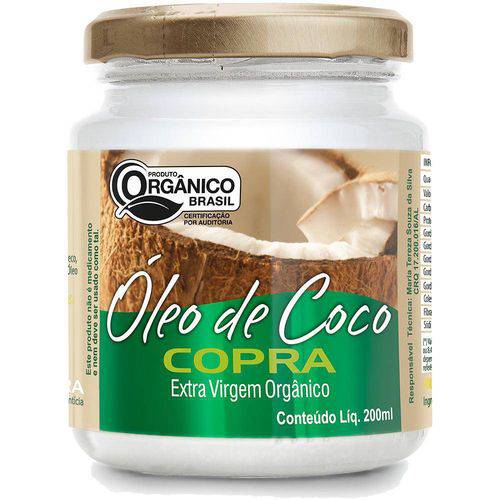 Tamanhos, Medidas e Dimensões do produto Óleo de Coco Extra Virgem Orgânico - 200ml