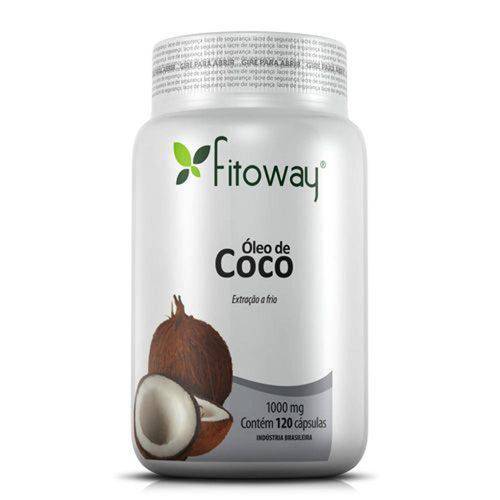 Tamanhos, Medidas e Dimensões do produto Oleo de Coco Fitoway 1g - 120 Cápsulas - Fitoway