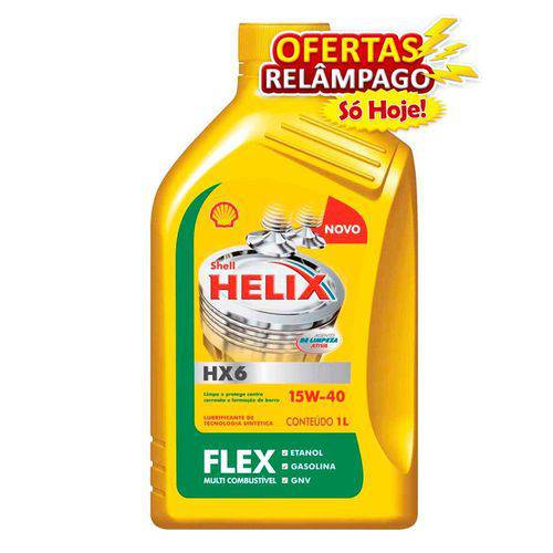 Tamanhos, Medidas e Dimensões do produto Óleo de Motor Shell Helix Hx6 Flex 15w-40 Sn 1l