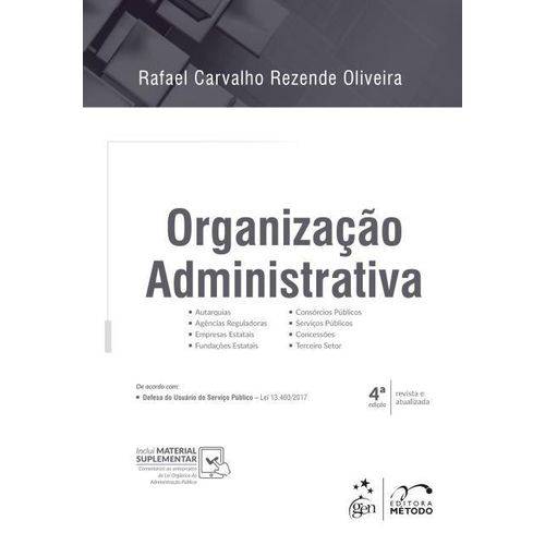 Tamanhos, Medidas e Dimensões do produto Organização Administrativa - 4ª Ed. 2018
