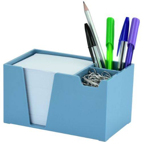 Tamanhos, Medidas e Dimensões do produto Organizador de Mesa Cor Azul com Papel Branco - Acrimet - Ref. 954.AO