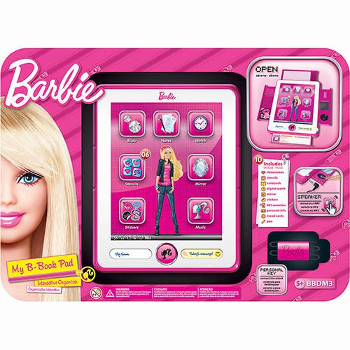 Tamanhos, Medidas e Dimensões do produto Organizador Interativo B-Book Barbie Rosa - Intek
