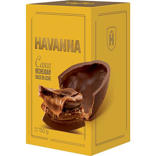 Tamanhos, Medidas e Dimensões do produto Ovo de Páscoa ao Leite com Casca Recheada 150g - Havanna