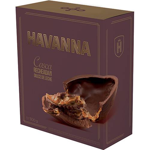 Tamanhos, Medidas e Dimensões do produto Ovo de Páscoa Meio Amargo com Casca Recheada 300g - Havanna
