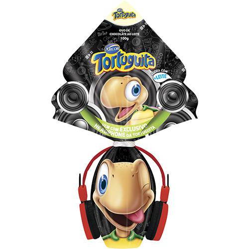 Tamanhos, Medidas e Dimensões do produto Ovo de Páscoa Tortuguita Headphone ao Leite 100g - Arcor